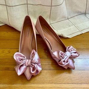 Brand New Jeffery Campbell for Anthropologie Blush Satin Kitten Heels, Size 9
